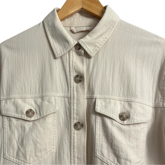 Gentle Fawn Nicholson Shacket Jacket Cream Size Medium - Picture 3 of 8